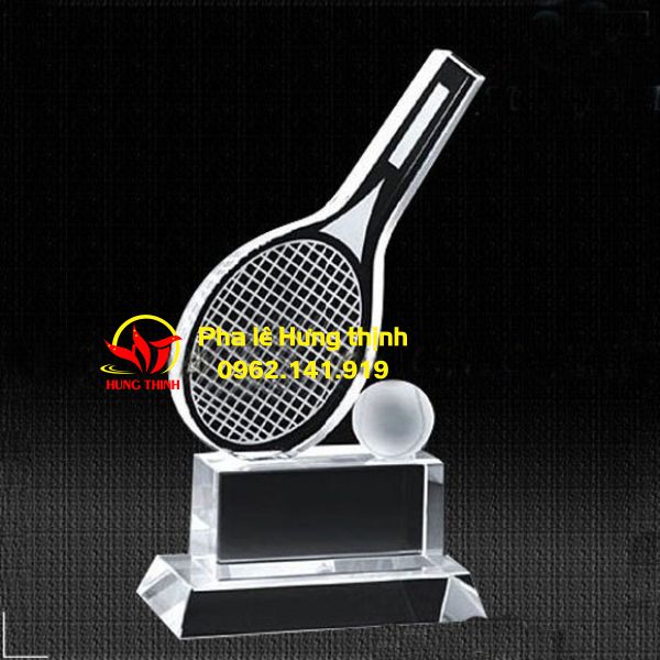 Cúp pha lê vợt tennis mẫu 3